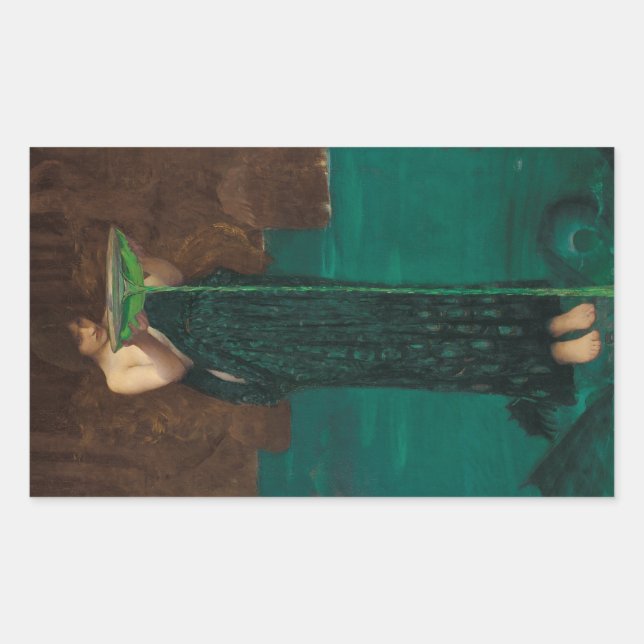 Circe Invidiosa by John William Waterhouse Rectangular Sticker (Front)