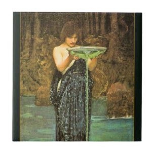 Circe Invidiosa Pre-Raphaelite Ceramic Tile
