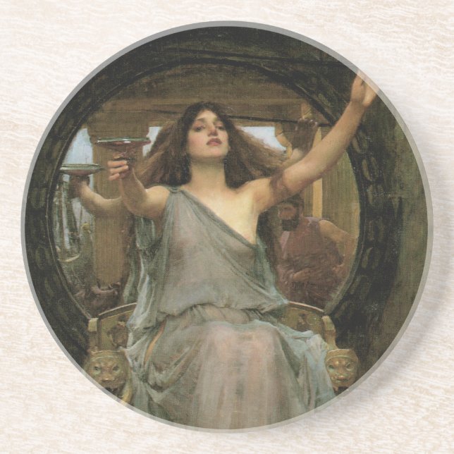 Circe Offering the Cup to Ulysses by JW Waterhouse Coaster (Front)