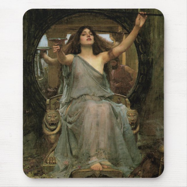 Circe Offering the Cup to Ulysses by JW Waterhouse Mouse Pad (Front)