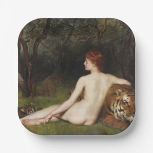 Circe (Seductive Divine Goddess) (by John Collier) Paper Plate
