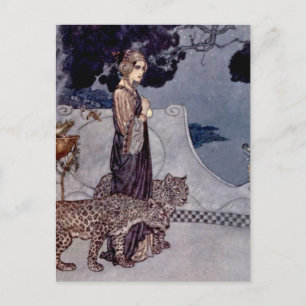 “Circe With Leopards” by Edmund Dulac Postcard