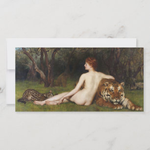 Circe (Woman With Wild Cats) (by John Collier) Card
