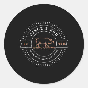 Circe's Bbq Funny Greek Mythology 1 Classic Round Sticker