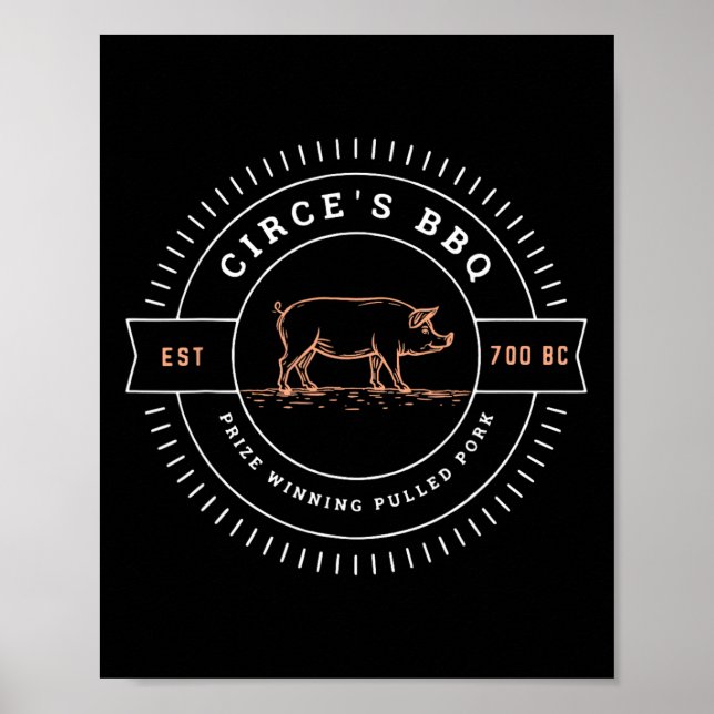 Circe's Bbq Funny Greek Mythology 1  Poster (Front)