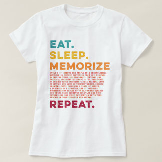 Circle 2 Homeschool Eat Sleep Memorise Repeat T-Shirt