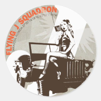 CIRCLE 2COLOR CLASSIC ROUND STICKER