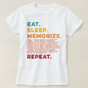 Circle 3 Homeschool Eat Sleep Memorise Repeat T-Shirt