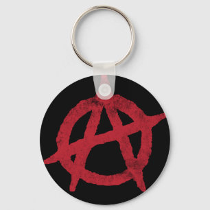 'circle a' anarchy symbol key ring