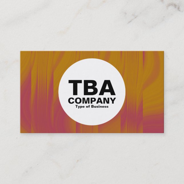 Circle - Abstract Orange Business Card (Front)