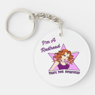 Circle Acrylic Keychain - Redhead Superpower