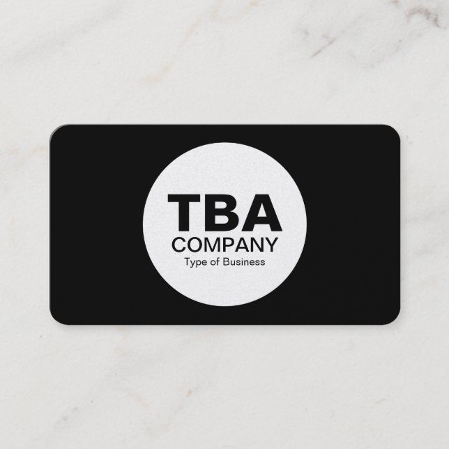 Circle (Alt Version) - Black (Gold Round Corner) Business Card (Front)