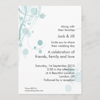 Circle and Swirl (mist) 5x7 Invitation