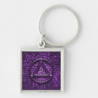 Circle and Triangle Recovery Sobriety Keychain
