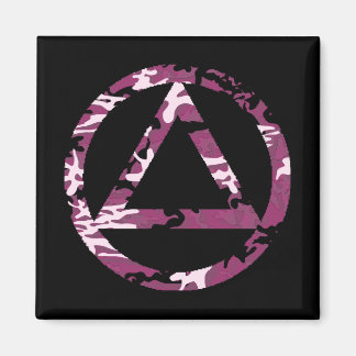 Circle and Triangle Recovery Sobriety Magnet