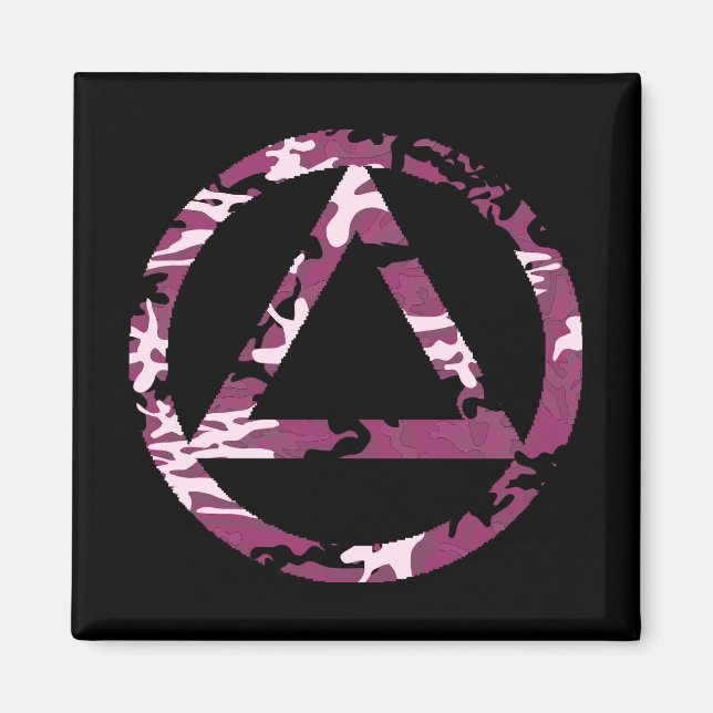 Circle and Triangle Recovery Sobriety Magnet (Front)