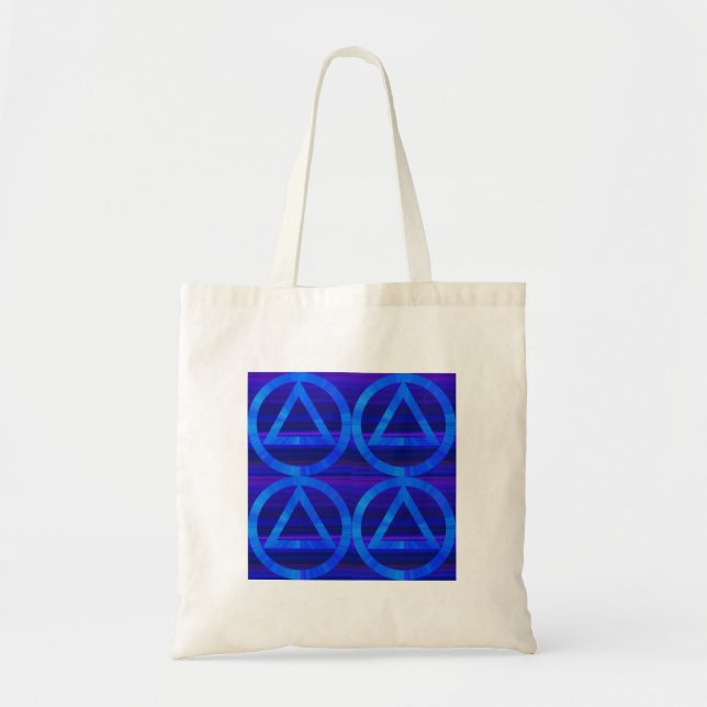 Circle and Triangle Recovery Sobriety Tote Bag (Front)
