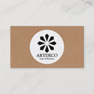Circle - Art Deco - Cardboard Business Card