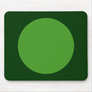 Circle - Avocado Green and Dk Green Mouse Pad