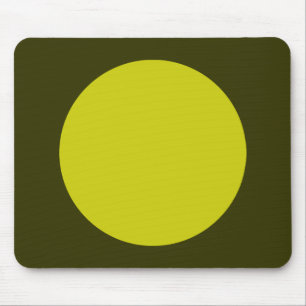 Circle - Banana and Dark Olive Mouse Pad