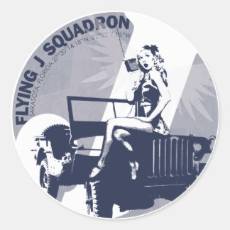 CIRCLE BLUE CLASSIC ROUND STICKER