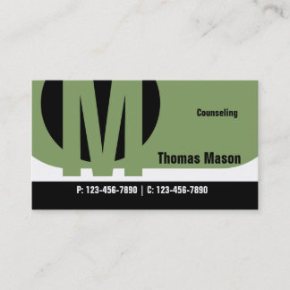 Circle Business Card/ Green Card