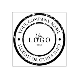 Circle Business Logo Custom Rubber Stamp