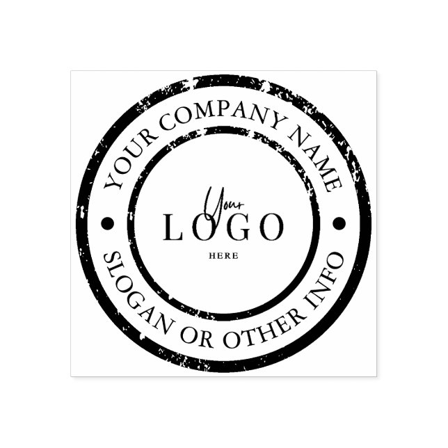 Circle Business Logo Custom Rubber Stamp (Imprint)