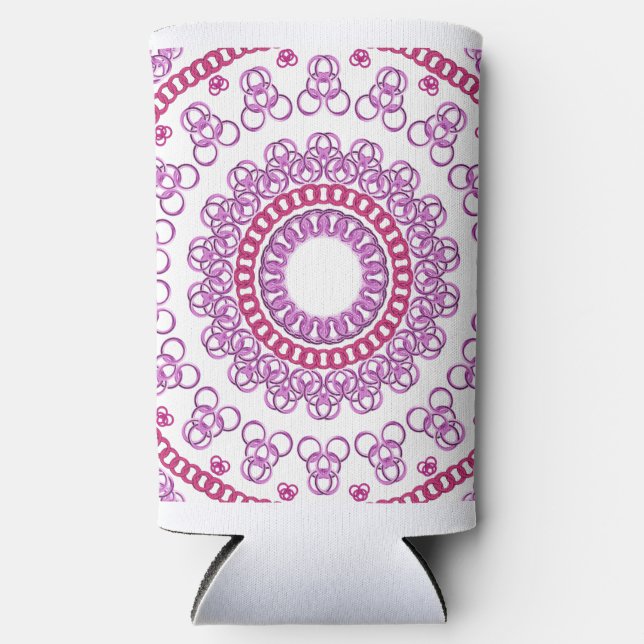 circle chain design  seltzer can cooler (Front)