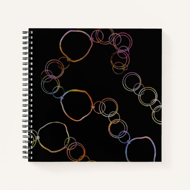 Circle Chain Rainbow Notebook (Front)