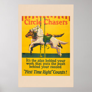Circle Chasers! - 1920s Work Incentive Poster