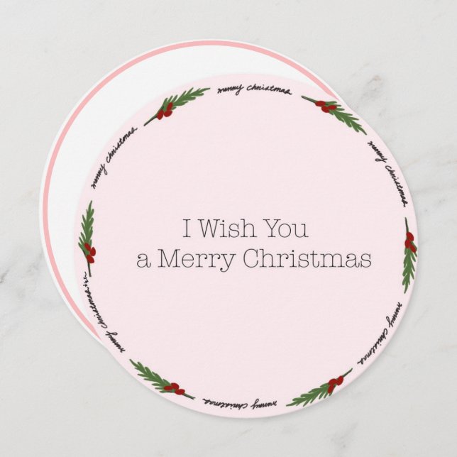 Circle Christmas Card (Front/Back)