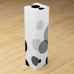 Circle Collection Wine Gift Box<br><div class="desc">Minimal abstract in Monochromatic. A design using geometric circles in varied shades and sizes. With the addition of a small green square to represent ones uniqueness. This fun and simple circle design can bring a smile to a variety of products from clothing to home goods, don’t forget gifts and parties....</div>