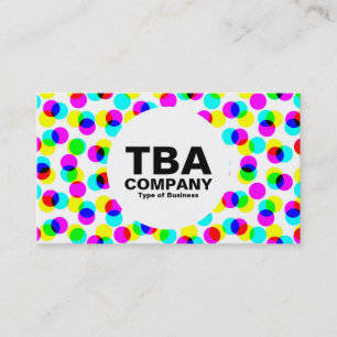 Circle - Colour Halftone Pattern Business Card
