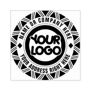 Circle Custom Business Logo Rubber Stamp