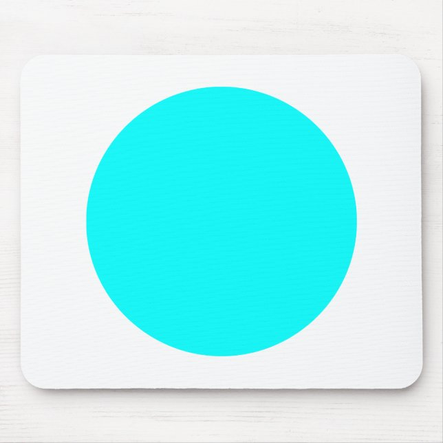 Circle - Cyan and White Mouse Pad (Front)