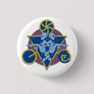 Circle Dancing Aliens 3 Cm Round Badge