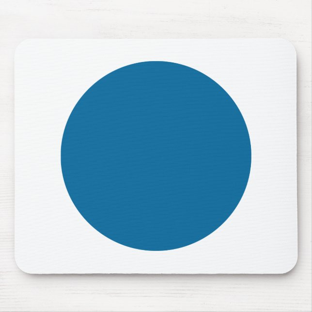 Circle - Desert Blue with White Mouse Pad (Front)