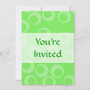 Circle design in green. Retro pattern. Invitation