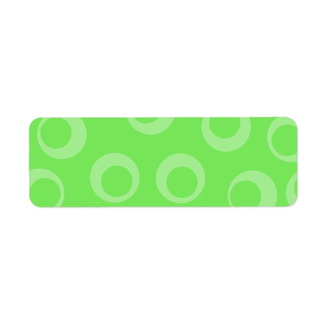 Circle design in green. Retro pattern. Return Address Label (Front)