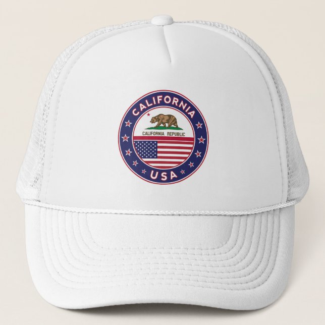 circle design, trucker hat (Front)