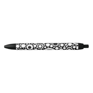Circle & Dots Grid black + your backgr. & ideas Ink Pen