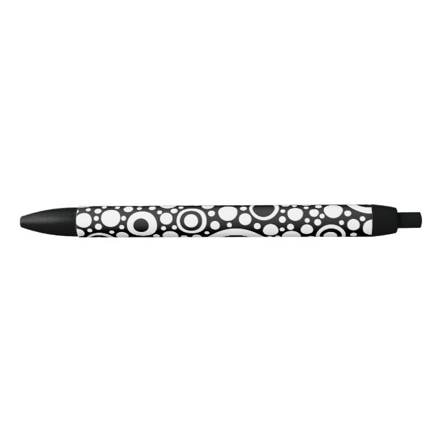 Circle & Dots Grid black + your backgr. & ideas Ink Pen (Front)