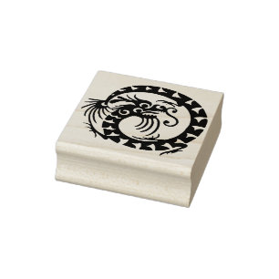 circle dragon art stamp