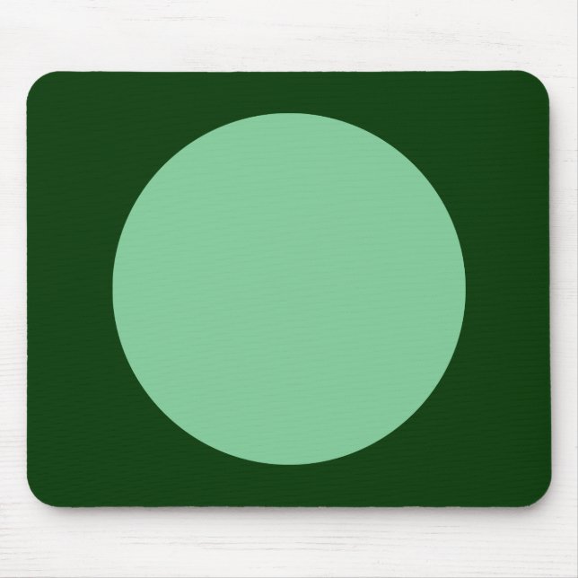 Circle - Faded Green and Dk Green Mouse Pad (Front)
