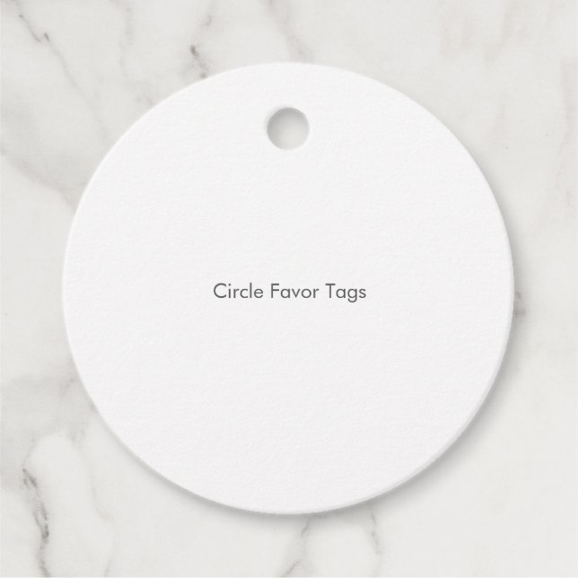 Circle Favour Tags (Front)