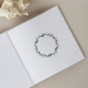 Circle Flower, Journal Frame  Rubber Stamp