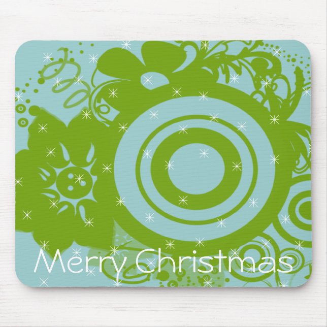 Circle Flowers Swirly - Customised - Customised Mouse Pad (Front)