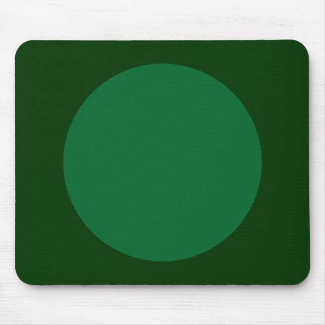 Circle - Forest Green and Dk Green Mouse Pad (Front)