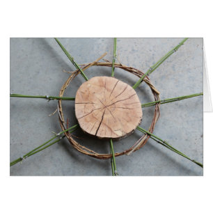 Circle Form 1 Centred Wood and Bamboo